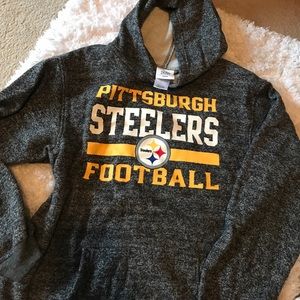 Pittsburgh Steeler heathered hoodie. Licensed